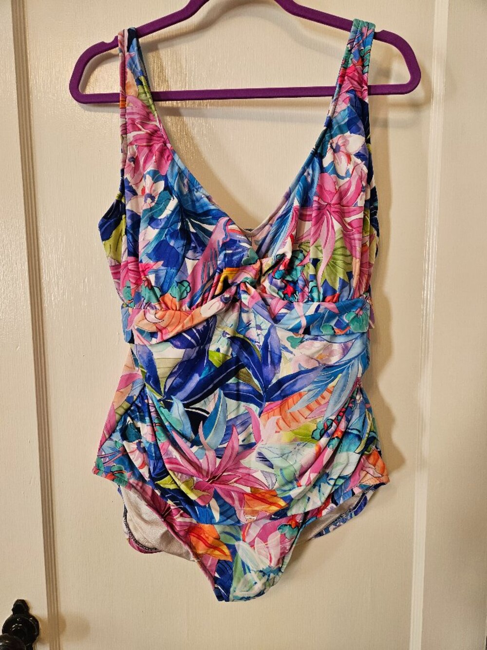 Plus Size One Piece Tropical Floral Swimwear by Maxine of Hollywood